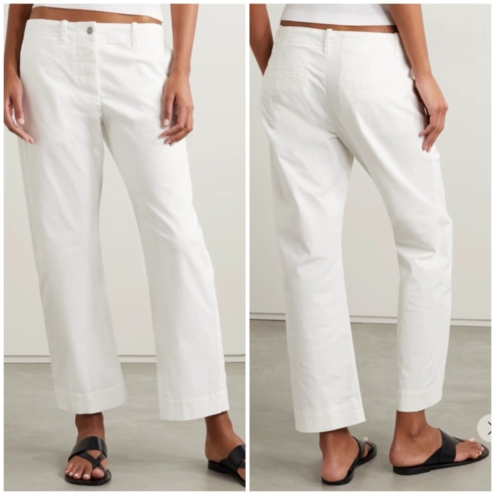 Nili Lotan White Straight Leg Pants